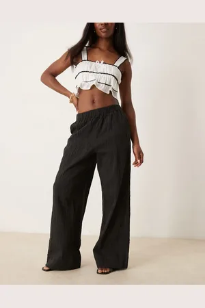 SELECTED Femme textured pattern loose fit trousers in