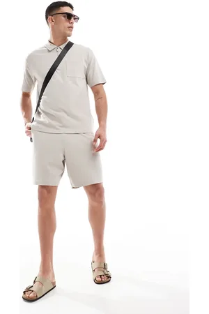 New Look Jersey short co-ord in stone