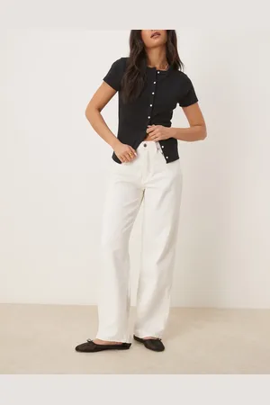 Gina Tricot Baggy fit jeans in off