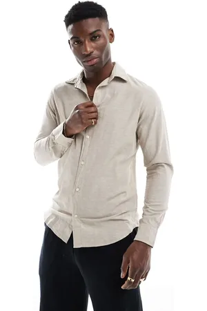 JACK & JONES Linen shirt in beige