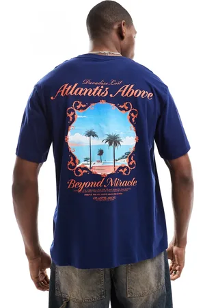 JACK & JONES Oversized t-shirt with scenic backprint in