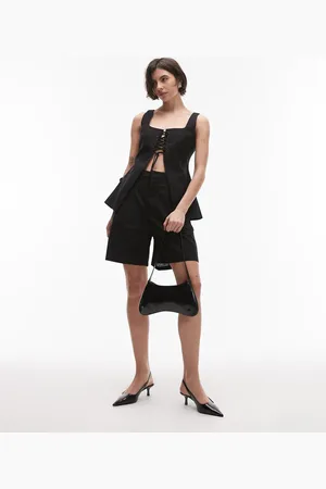 SNDYS Linen blend longline shorts co-ord in