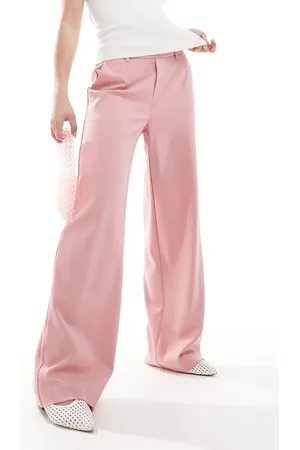 Object Tailored wide leg trousers in rose