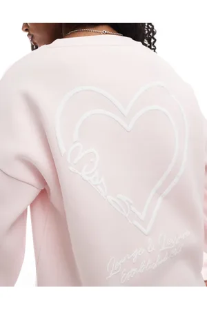 Miss Selfridge Oversized puff print logo sweatshirt co ord in