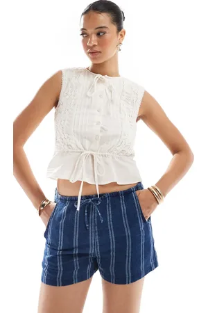 Pull&Bear Striped short in blue