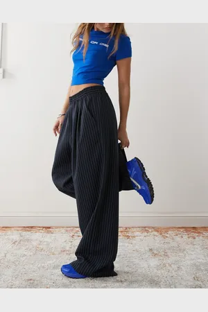 COLLUSION Relaxed pull on stripe trousers in