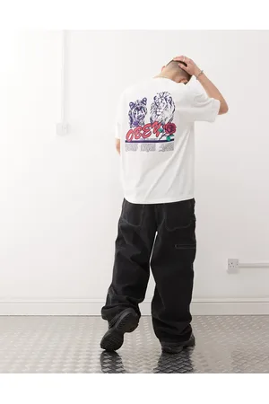 Obey Unite graphic logo t-shirt with back print in pigment vintage