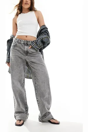 Pull&Bear Baggy jean with turnup hem in