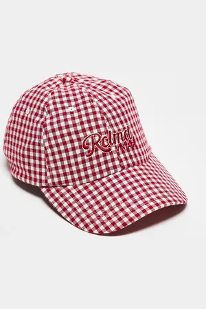 Reclaimed Unisex branded cap in gingham