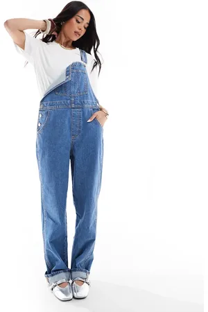 ASOS Denim dungaree in mid