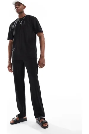 Only & Sons Plisse loose trousers co-ord in