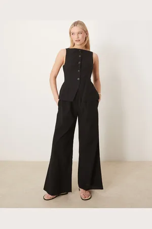 ASOS Button down waistcoat jumpsuit in