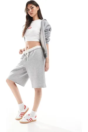 Monki Jersey jorts with elastic waistband in marl