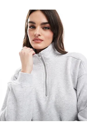 Cotton On Cotton On classic fleece oversized half zip sweatshirt in soft marle co-ord