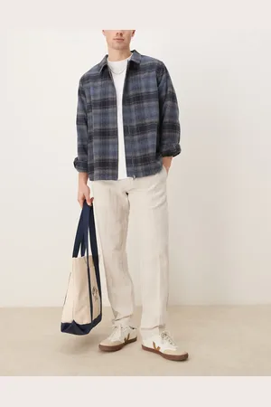 SELECTED Leroy straight fit linen trouser in cream
