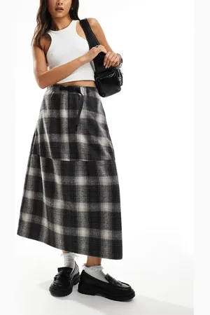 Gramicci Wool paneled midi skirt in shadow