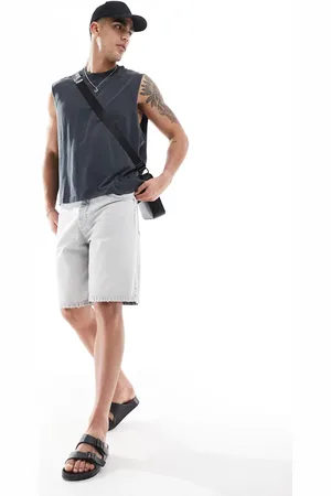 Pull&Bear Baggy fit denim short in