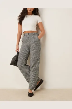 Abercrombie & Fitch Classic high rise trousers in gingham