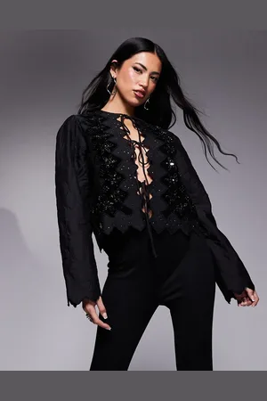 River Island Broderie housecoat in