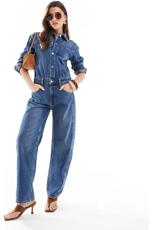 Stradivarius Oversized denim dungaree