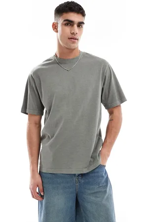 Only & Sons Distressed t-shirt in khaki