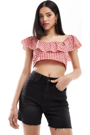 ONLY High waisted denim shorts in