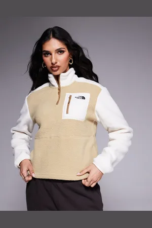 The North Face Yumiori 1/4 zip fleece in beige