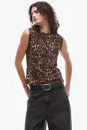 AllSaints Imogen tank in leopard