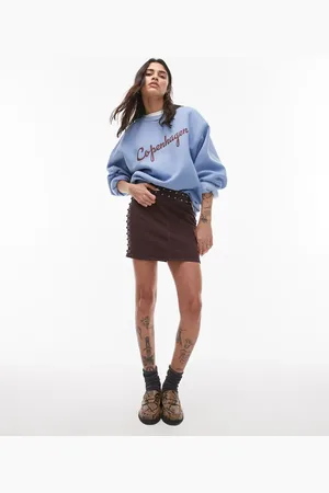 & OTHER STORIES Studded coated mini skirt in