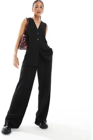 VERO MODA Wide leg jersey crepe trouser co-ord in