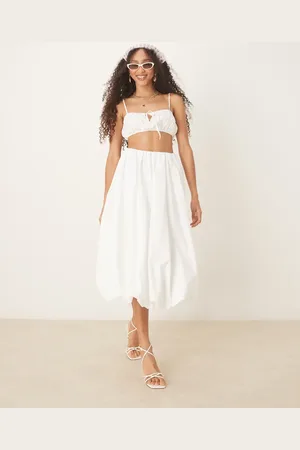Abercrombie & Fitch High rise bubble maxi skirt in
