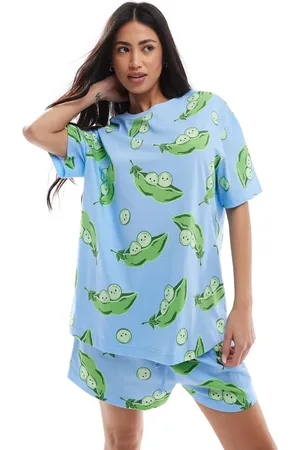 ASOS Peas in a pod oversized tee & short pyjama set in