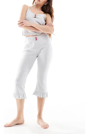Cotton On Cotton On sleep pointelle rib capri in marle co-ord