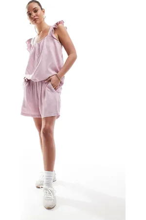 Pieces® Linen touch short co-ord in dawn