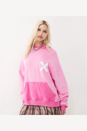 COLLUSION Acid wash faded hoodie in