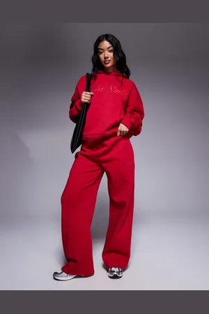 Kaiia Embroidered script logo hoodie co-ord in