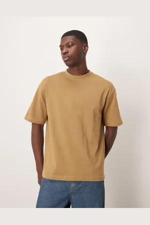 SELECTED Oversized heavy weight t-shirt in beige