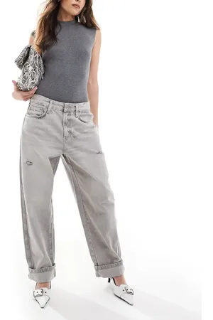 Pull&Bear Balloon leg jean in washed
