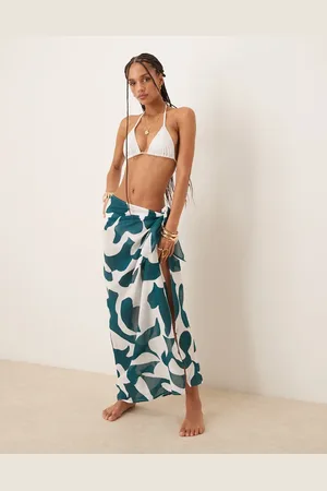 Abercrombie & Fitch Swim longline sarong in abstract print