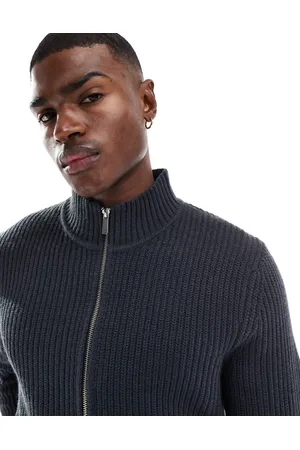 New Look Zip through jumper in dark