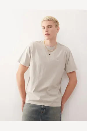 Obey Logo t-shirt in pigment silver