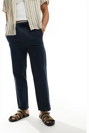 Only & Sons Linen mix loose fit trousers in