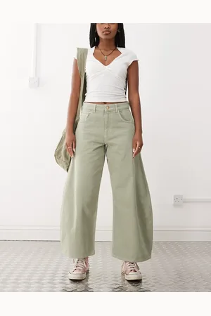 Reclaimed Denim barrel jean in pistachio