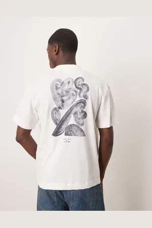 SELECTED X Nous Vous oversized t-shirt with back print in cream