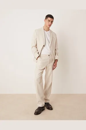SELECTED Malik regular fit trouser in cream