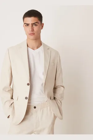 SELECTED Malik Linen blazer in cream