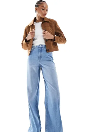 VERO MODA Kirsa high waist wide jeans in light wash