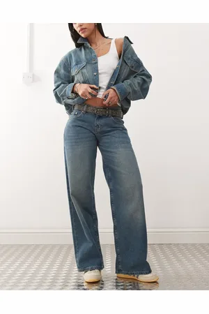 Motel Roomy extra wide low rise jeans in bright