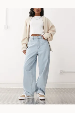Obey Leah baggy denim jeans in light wash