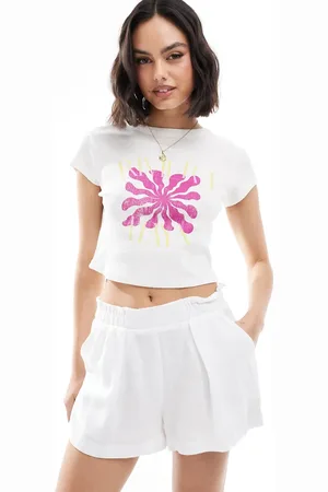 ASOS Linen look co-ord shorts in